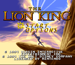 The Lion King for SNES